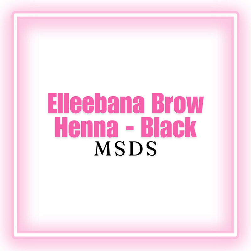 Elleebana Brow Henna - Black MSDS  [digital download]