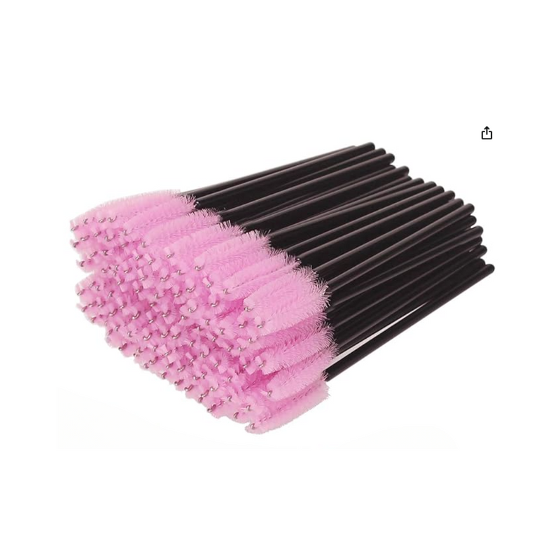 Disposable Mascara Wands - Black & Pink - Pack of 50